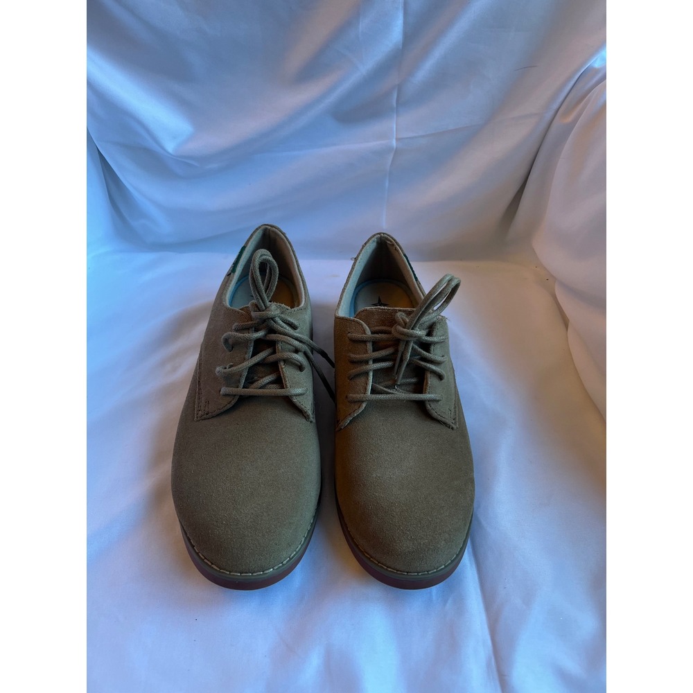 Eastland Women's Buck Oxford Shoes Taupe Tan Suede Lace Up Memory Foam Sz 6
